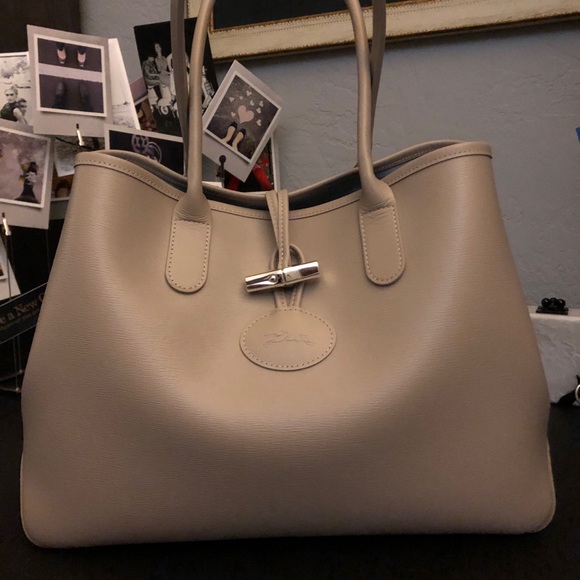Longchamp Roseau Tote - beige (“clay”) Longchamp Roseau Tote - beige (“clay”)